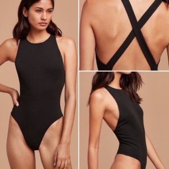 Aritzia Tops - HIGH NECK LOW CROSSBACK BODYSUIT